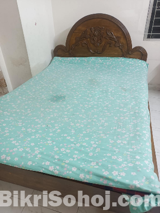 শিলকড়ই কাঠের ডাবল খাট